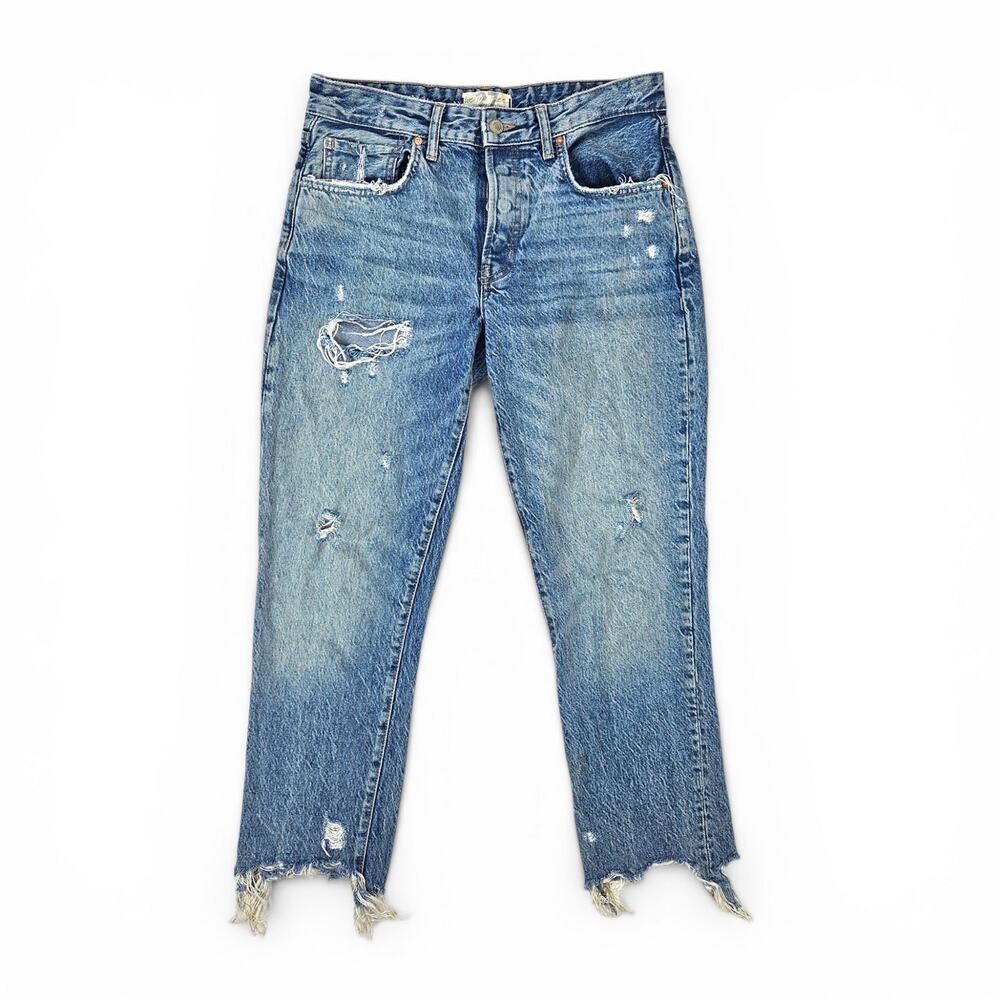 We the Free Good Times Relaxed Skinny Jeans Distressed - Size 27